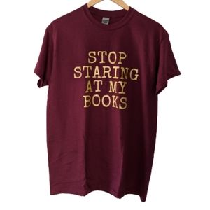 Funny pun humorous t-shirt for book lovers